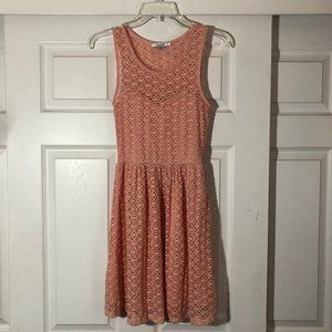 Papaya Clothing Small Lace Flare Pink Dress
